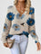 Anneke | Pullover mit Blumenmuster und Häkelärmeln 0
