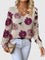 Anneke | Pullover mit Blumenmuster und Häkelärmeln 1