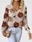 Anneke | Pullover mit Blumenmuster und Häkelärmeln 3