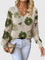 Anneke | Pullover mit Blumenmuster und Häkelärmeln 6