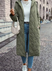 Charlotte | Damen Winterjacke Gesteppte Kapuzenjacke mit Reißverschluss 0