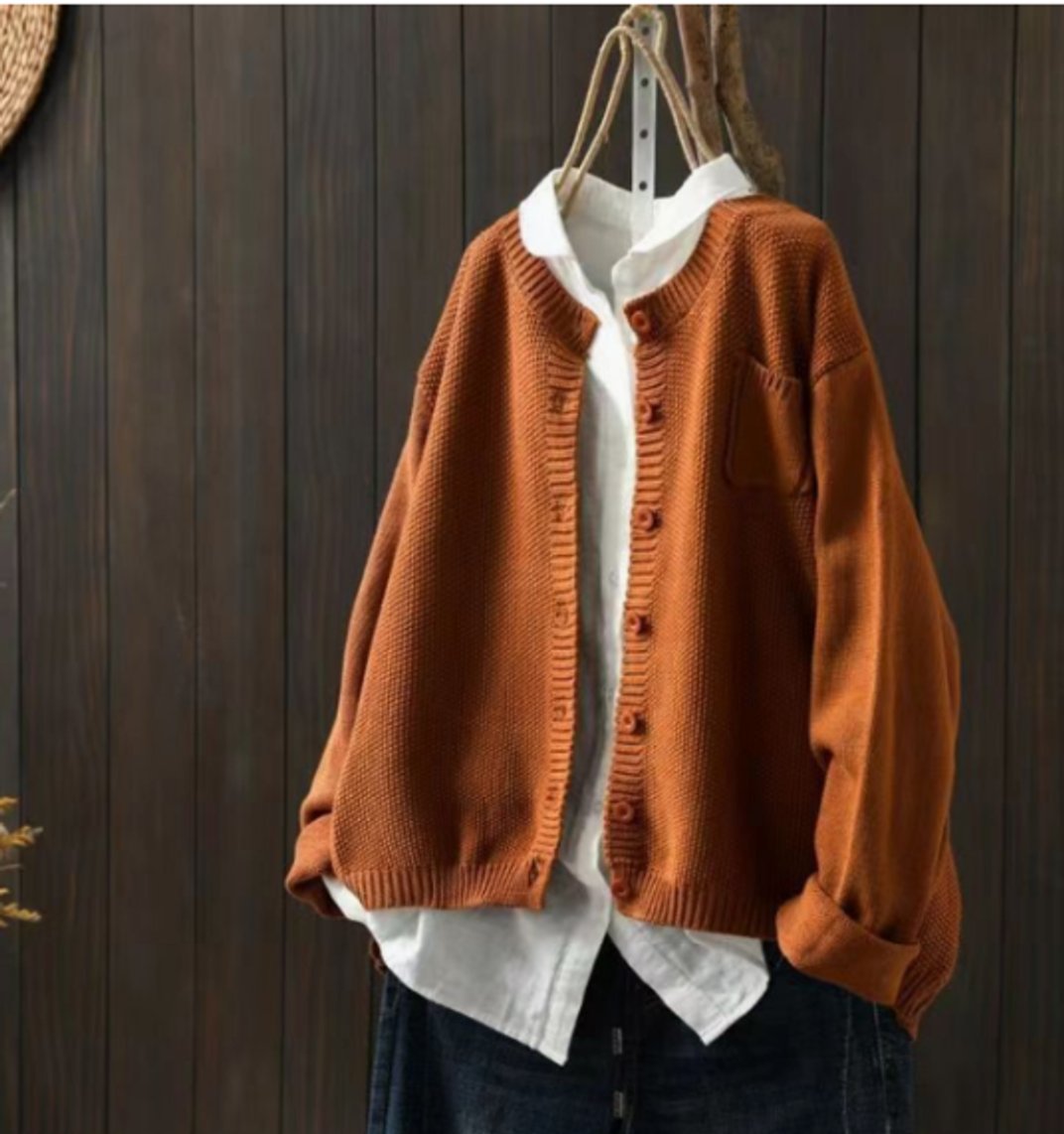 Długi Kardigan Damski Oversize Z Guzikami I Kieszenią – Stylowy Kardigan Na Każdą Okazję 3