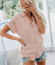 Elegancka Bluzka Damska O Swobodnym Kroju Na Lato - Stylowe Bluzki Damskie Eleganckie 3