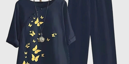 Elegancki dwuczęściowy zestaw dla kobiet na każdą okazję 0