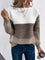 Elegante dreifarbige Patchwork-Pullover 5