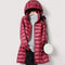 Emilia | Damen Ultraleichte Steppjacke Winterjacke mit Abnehmbarer Kapuze 1