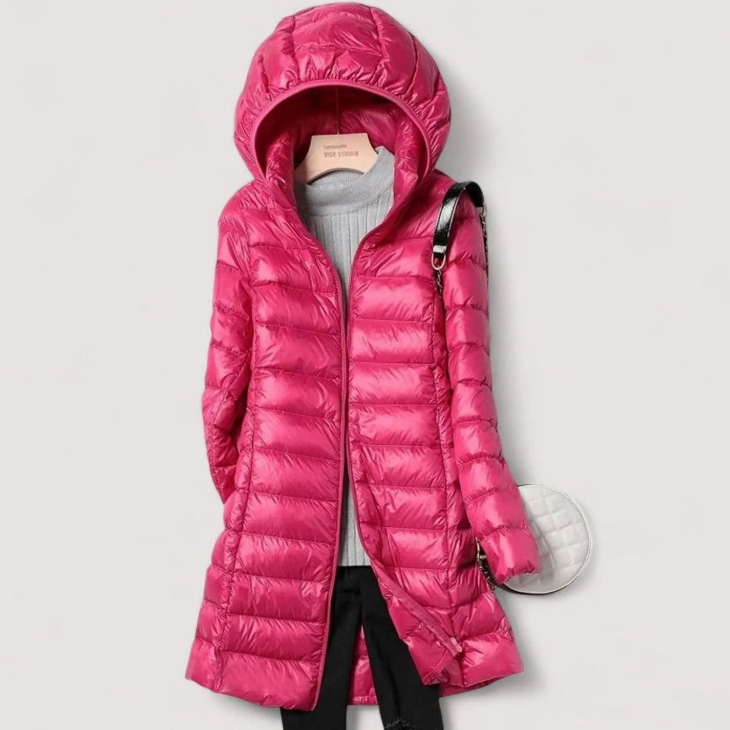 Emilia | Damen Ultraleichte Steppjacke Winterjacke mit Abnehmbarer Kapuze 6