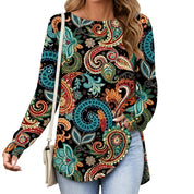 Leonie | Damen Tunika mit buntem Mandala-Druck und 3/4-Ärmeln 2