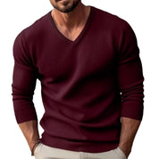 Lukas | Herren Slim-Fit Feinstrick-Pullover V-Ausschnitt gerippte Bündchen 5