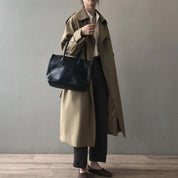 Marlene | Damen Langer Wasserabweisender Doppelreihiger Trench Coat 3
