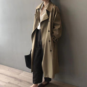 Marlene | Damen Langer Wasserabweisender Doppelreihiger Trench Coat 4