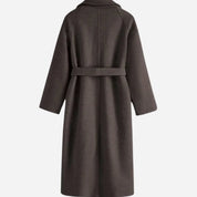 Mia | Damen Mantel damen Wollmischung taillierter Wintermantel mit Bindegürtel 6