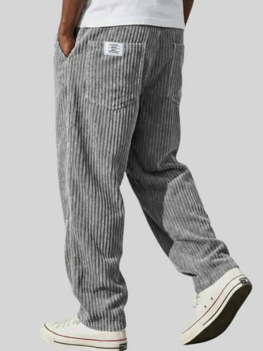 Moritz | Herren Lockere Cord-Hose mit Elastikbund Gerade Passform 0