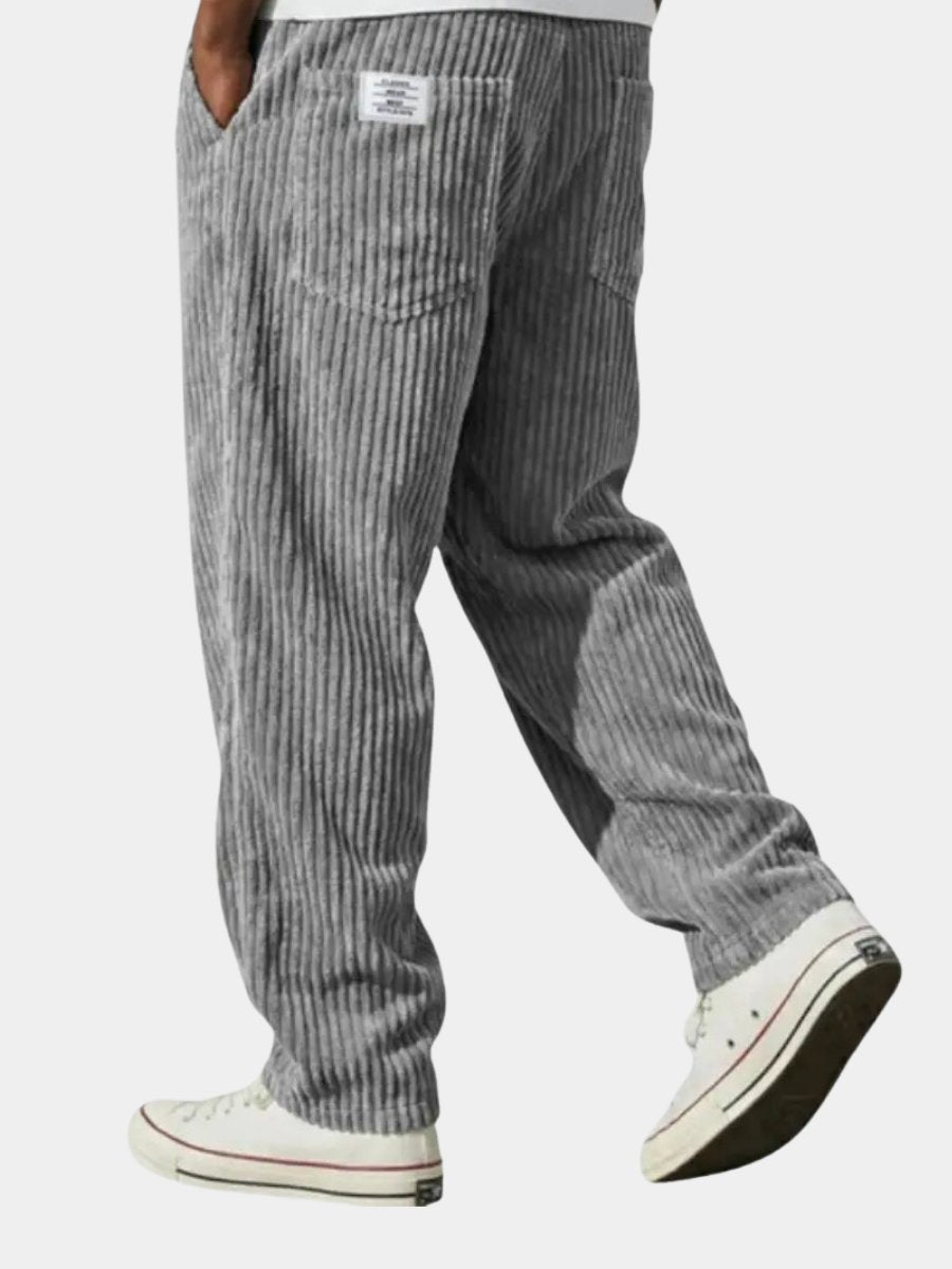 Moritz | Herren Lockere Cord-Hose mit Elastikbund Gerade Passform 1