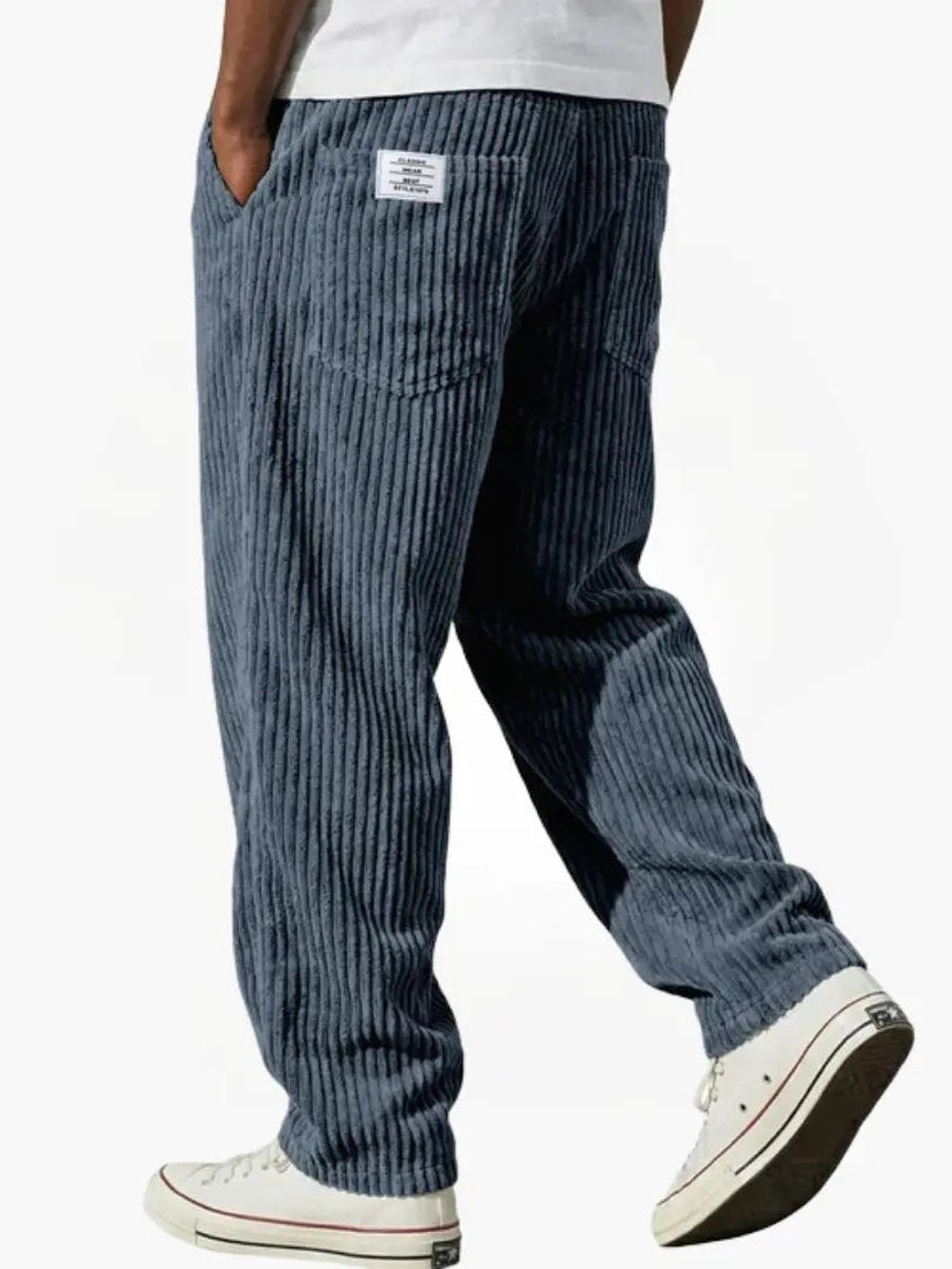 Moritz | Herren Lockere Cord-Hose mit Elastikbund Gerade Passform 2