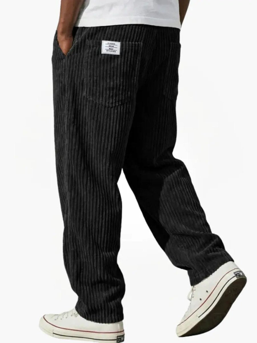 Moritz | Herren Lockere Cord-Hose mit Elastikbund Gerade Passform 7