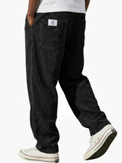 Moritz | Herren Lockere Cord-Hose mit Elastikbund Gerade Passform 7