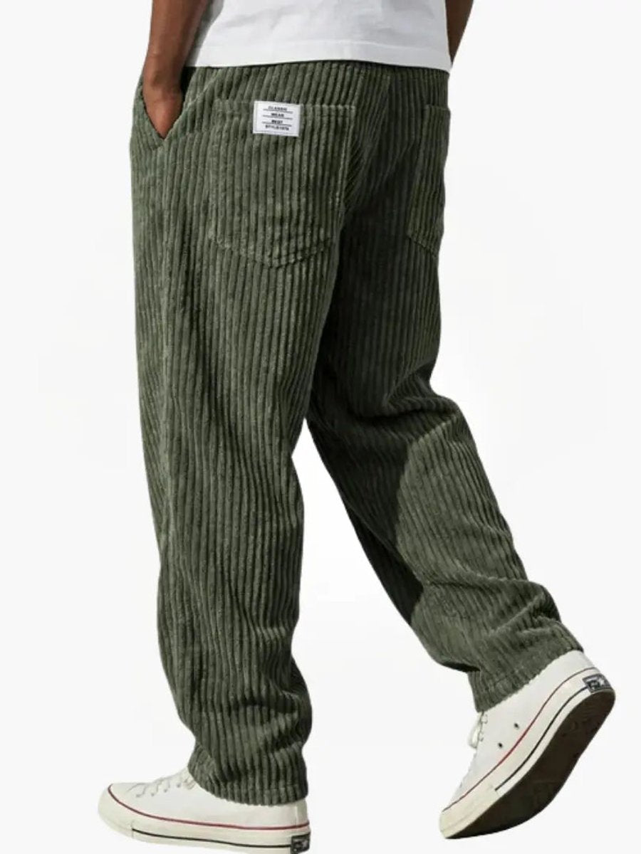Moritz | Herren Lockere Cord-Hose mit Elastikbund Gerade Passform 8