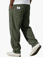 Moritz | Herren Lockere Cord-Hose mit Elastikbund Gerade Passform 8