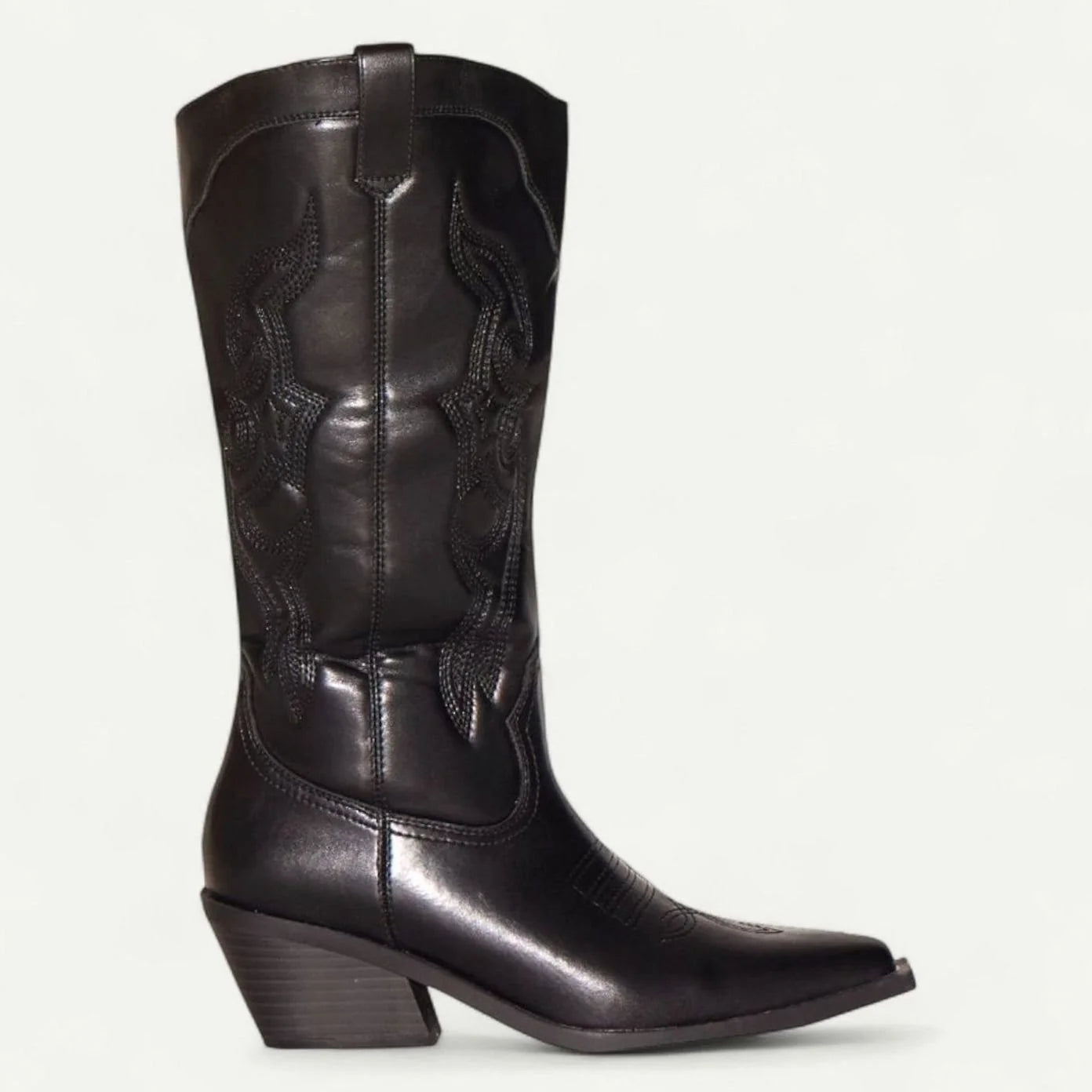 Nora | Damen Kniehohe Westernstiefel mit Spitzer Zehenpartie 4