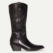 Nora | Damen Kniehohe Westernstiefel mit Spitzer Zehenpartie 4