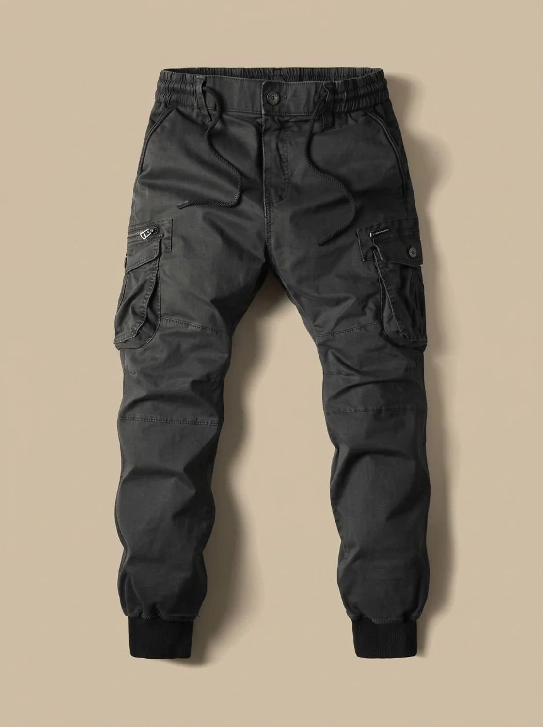 Simon | Herren Cargo Jogger Hose mit Cargotaschen elastischem Bund 4