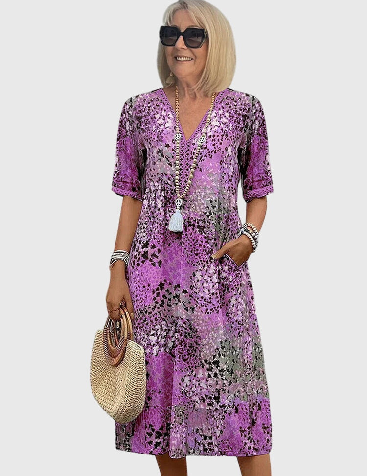 Sukienka Damska Midi W Kwiaty - Elegancka Sukienka Na Wesele I Letnie Dni 4