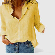 Wiebke | Hemdbluse mit offenem Kragen und langen Ärmeln 5